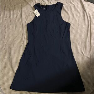 Sleeveless Navy A-Line Women's Dress